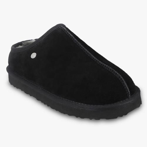 Mens Louis Sheepskin Slipper Black Extra Image 2